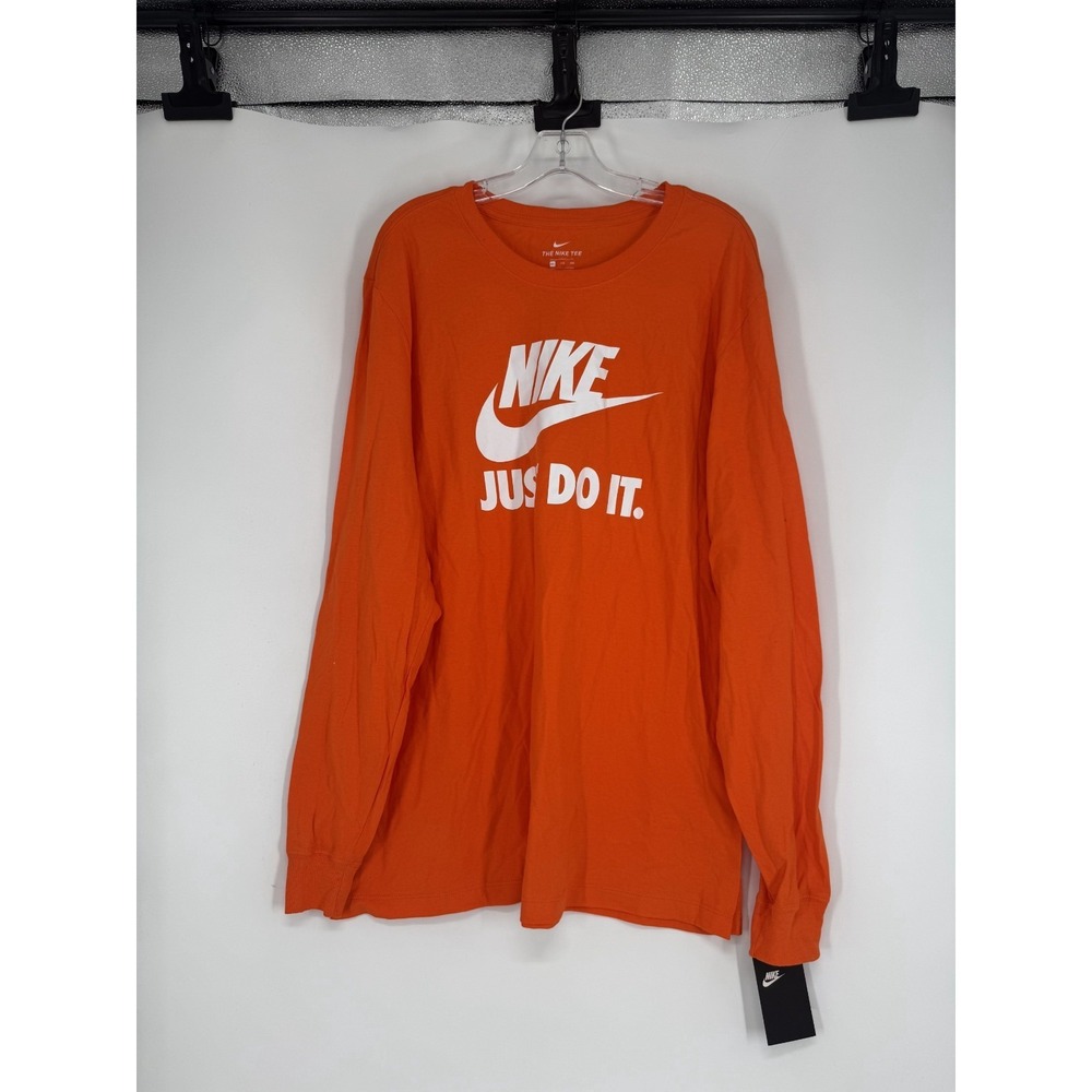 Nike‎ Just Do It Graphic Long Sleeve Tee T Shirt Swoosh Mens XXL 2XL DR0531-820